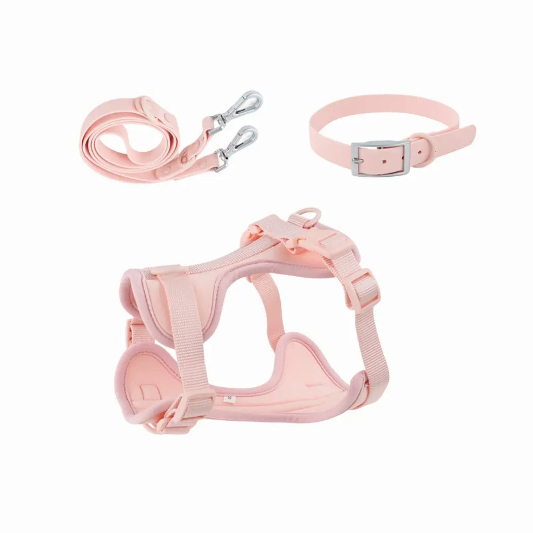 No Pull Dog Harness Walk Kit - Macaron Pink